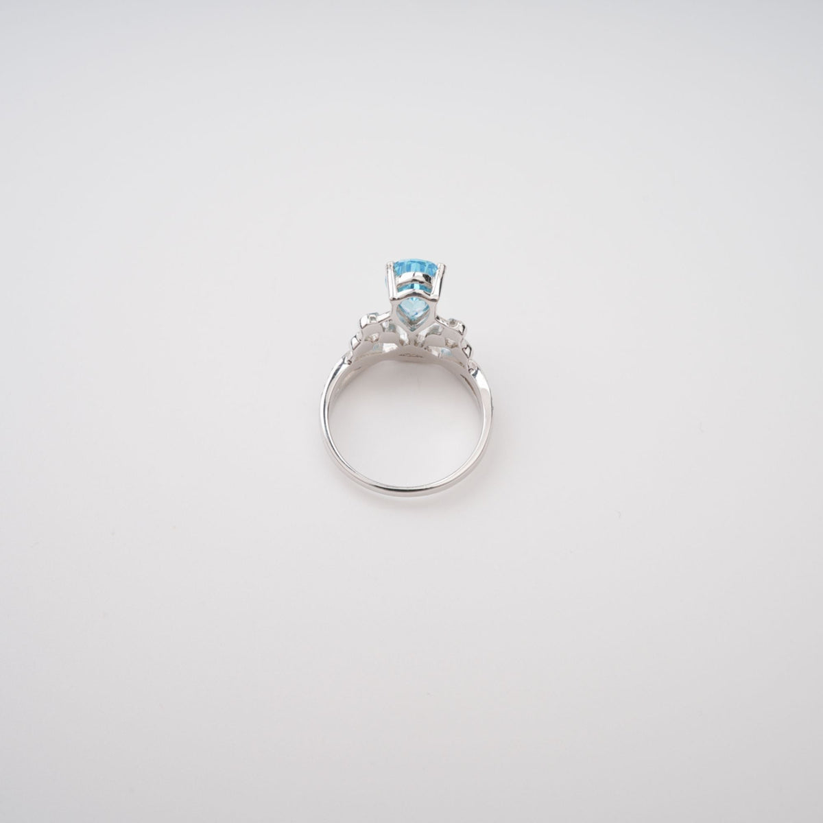 Colette Blue Pear Cut Gemstone Sterling Silver Ring