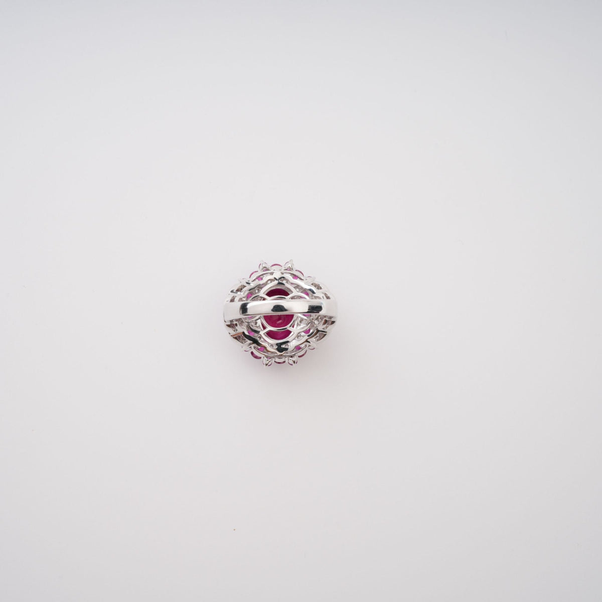 Amélie Red Oval Cut Gemstone Sterling Silver Ring