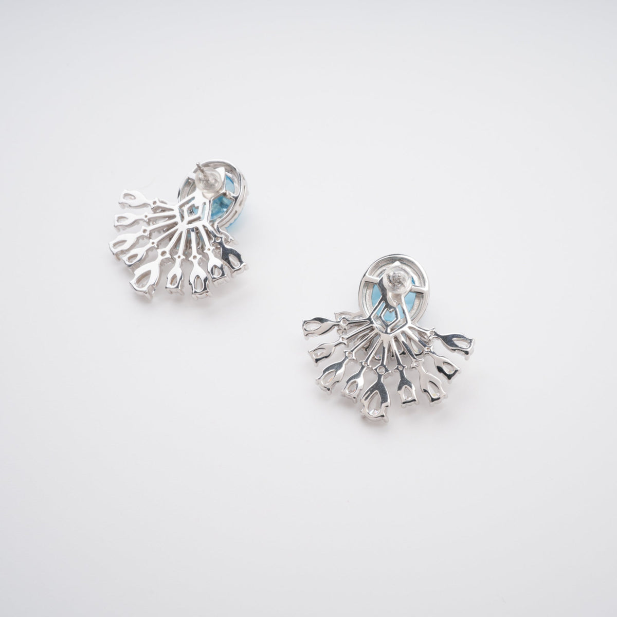 Noémie Blue Crystal Embellished Sterling Silver Earrings