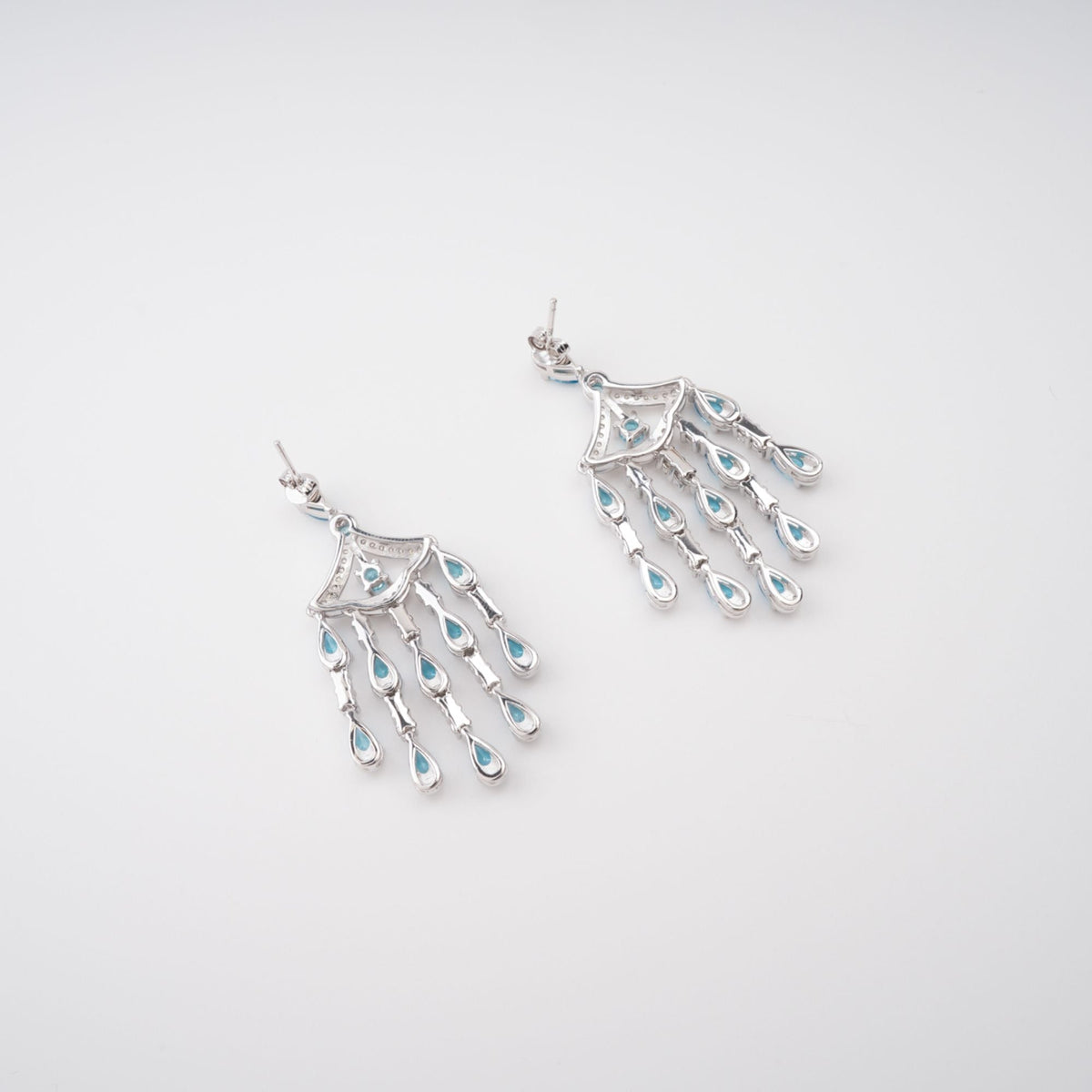 Raphaëlle Blue Crystal Embellished Sterling Silver Earrings