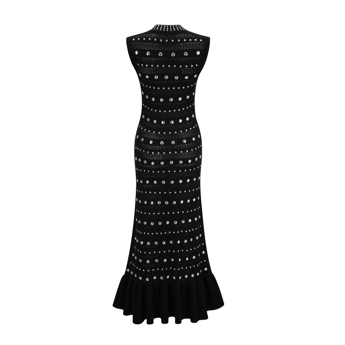 Chloé studded crochet-knit maxi dress in Black