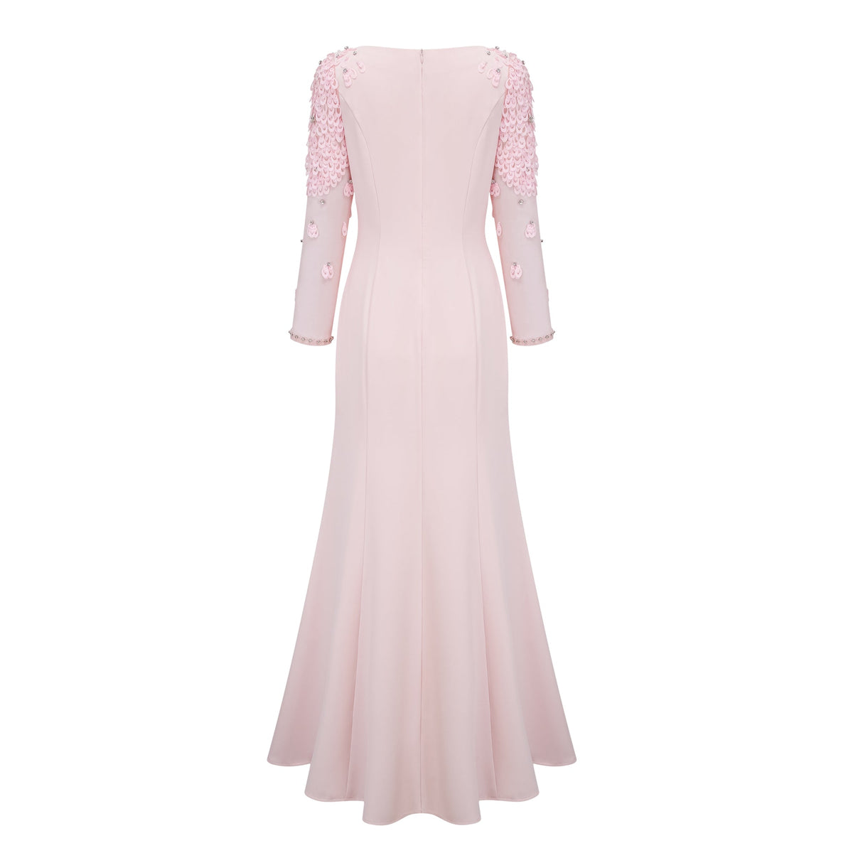 Gunnel Pink Flared Embellished Maxi Gown (Final Sale-US Only)