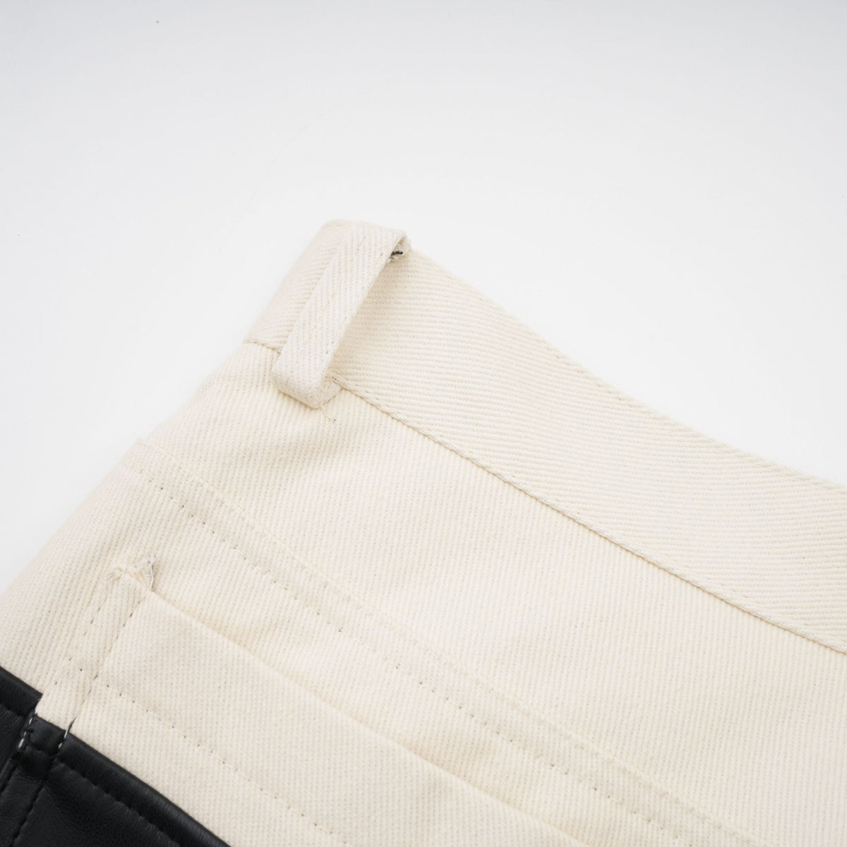 Clotilde contrast-color leather trousers - Black