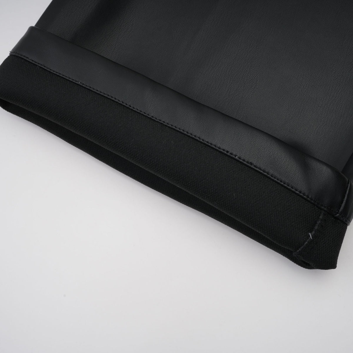 Clotilde contrast-color leather trousers - Black