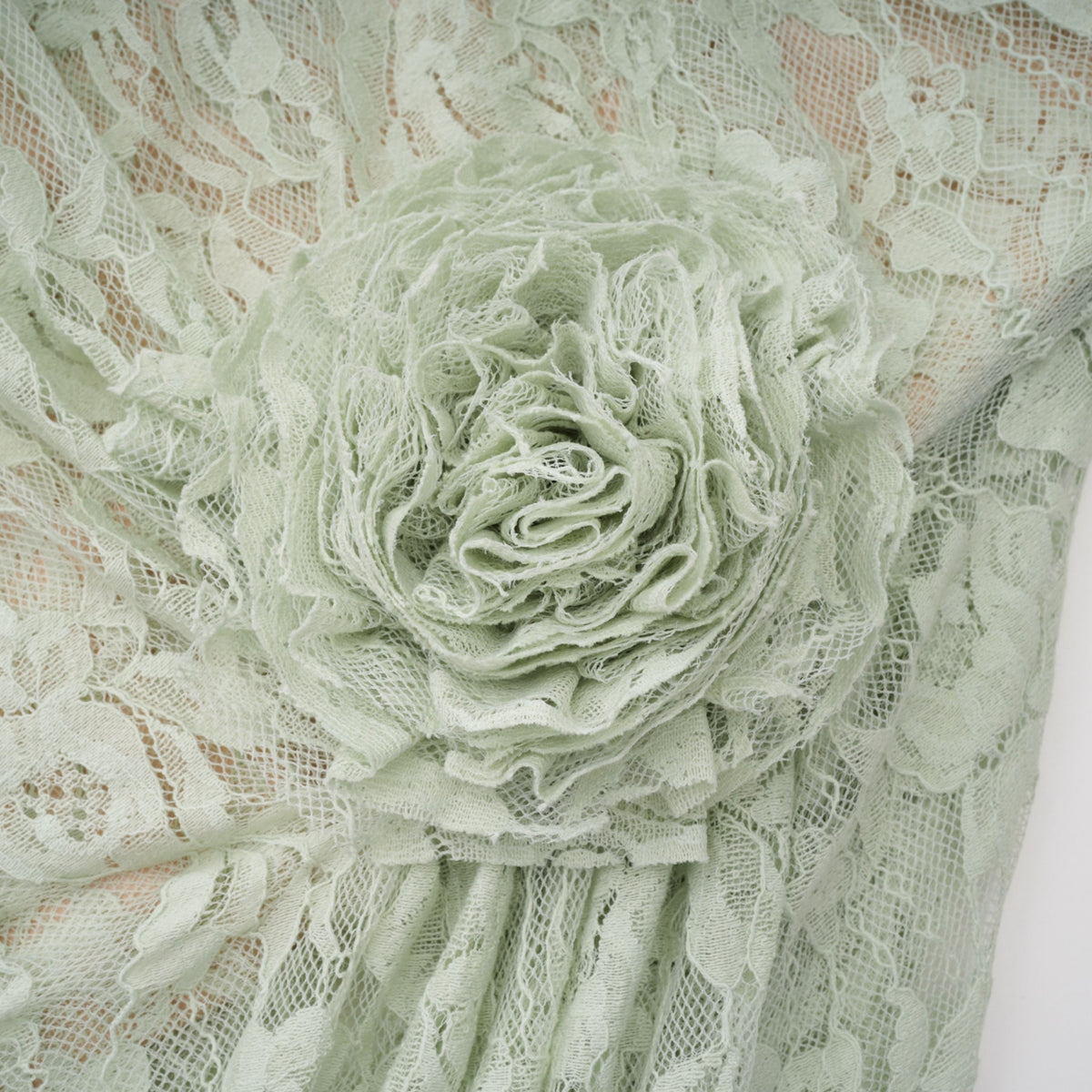 Alexis Sage Green Semi-Sheer Floral Lace Mini Dress (Final Sale-US Only)