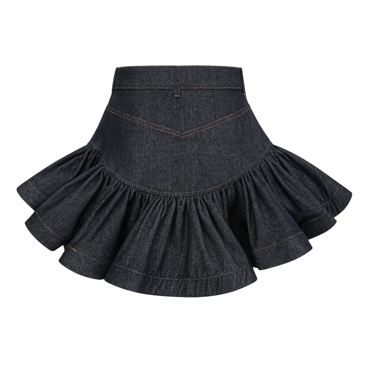 Florence Indigo Blue Ruffled Denim Mini Skirt (Final Sale-US Only)
