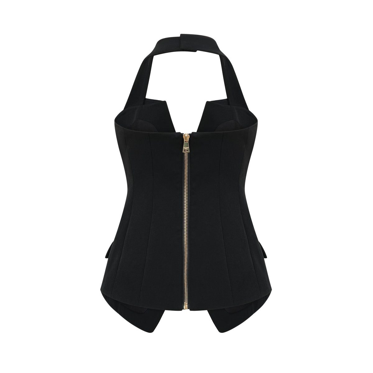 Harper tailored double-breasted halterneck top