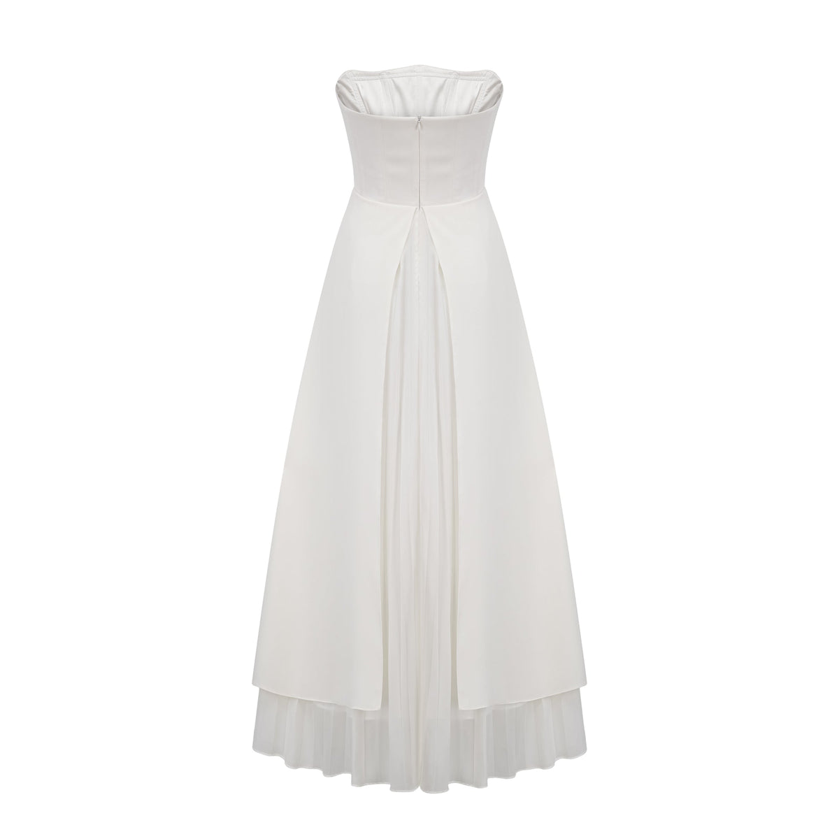 Vanessa white pleated off-shoulder maxi dress - White