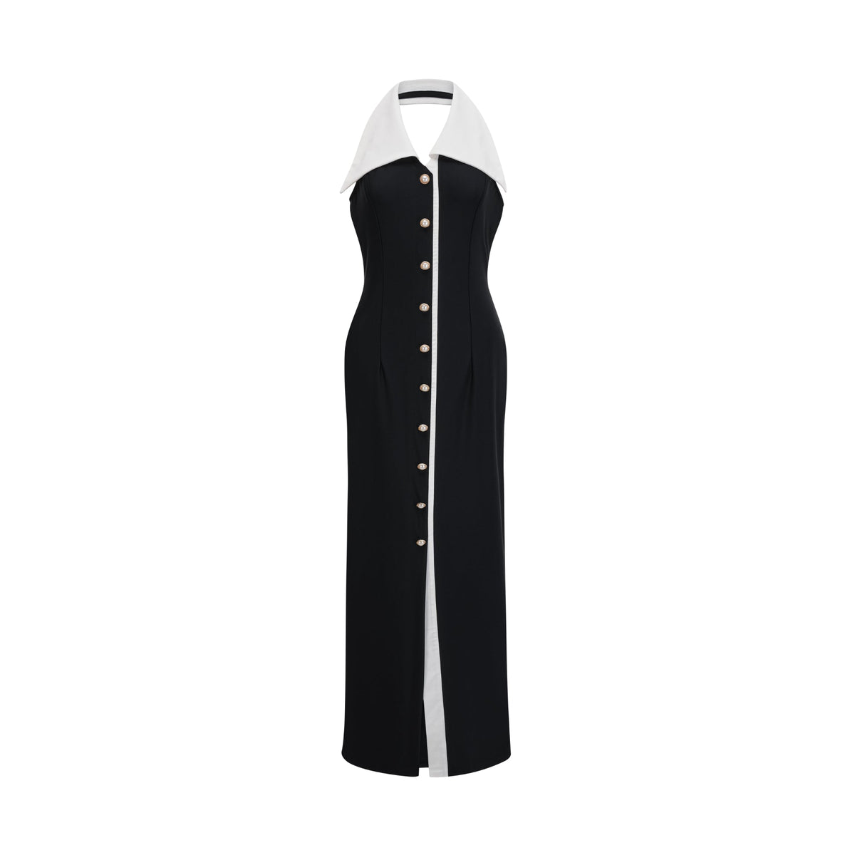 Alessandra color-blocked fitted maxi dress (Final Sale-US Only)