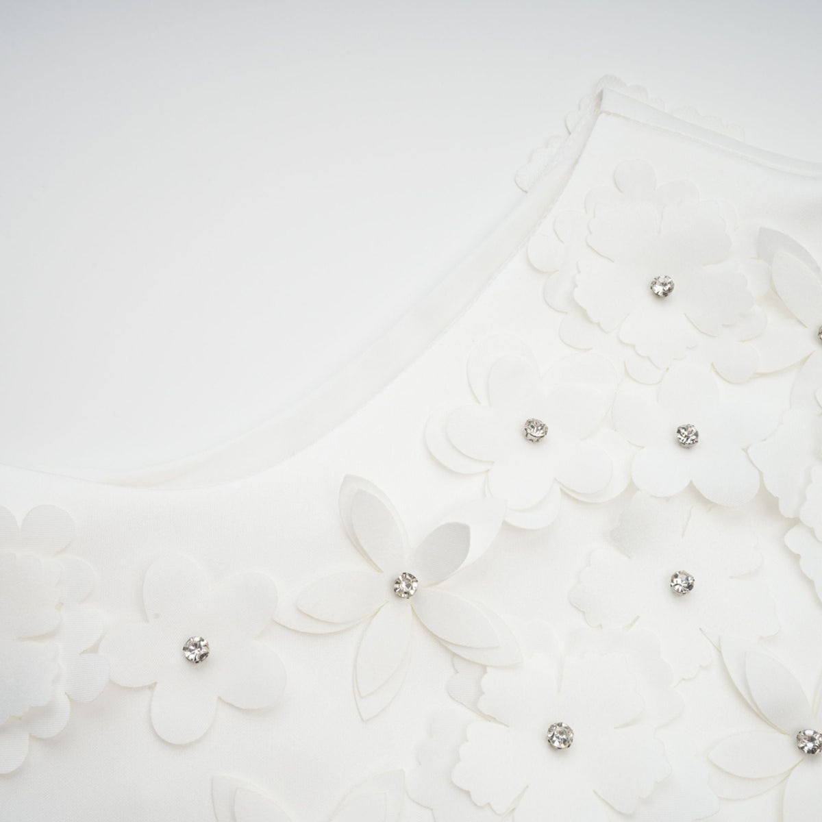 Genevieve faux-flower mini dress