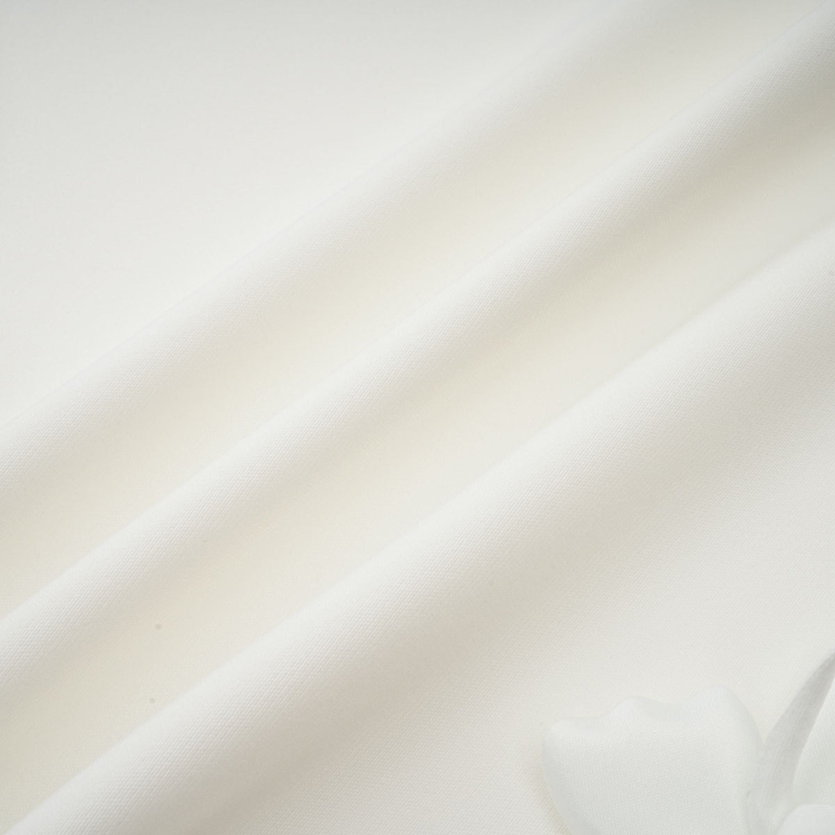 Ariane white faux-flower square-neck midi dress