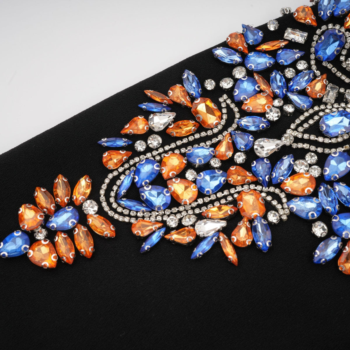 Maëlys black crystal-embellished midi dress