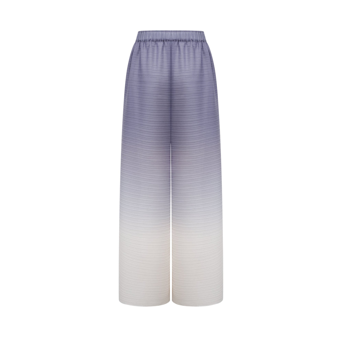 Agathe purple gradient wrinkled blouse & trousers matching set