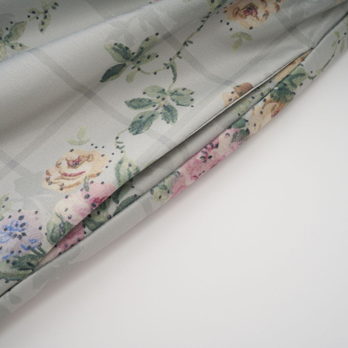 Prunelle sage-green floral-print shirred midi dress (Final Sale-US Only)