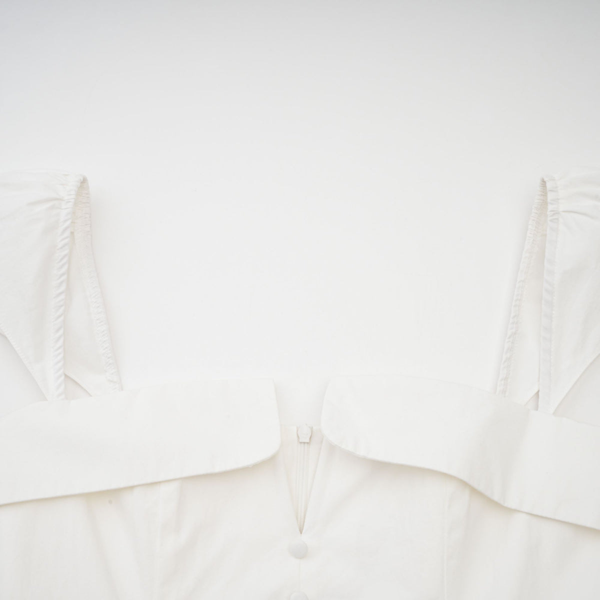 Julie white folded-neck bonded sleeveless mini dress (Final Sale-US Only)