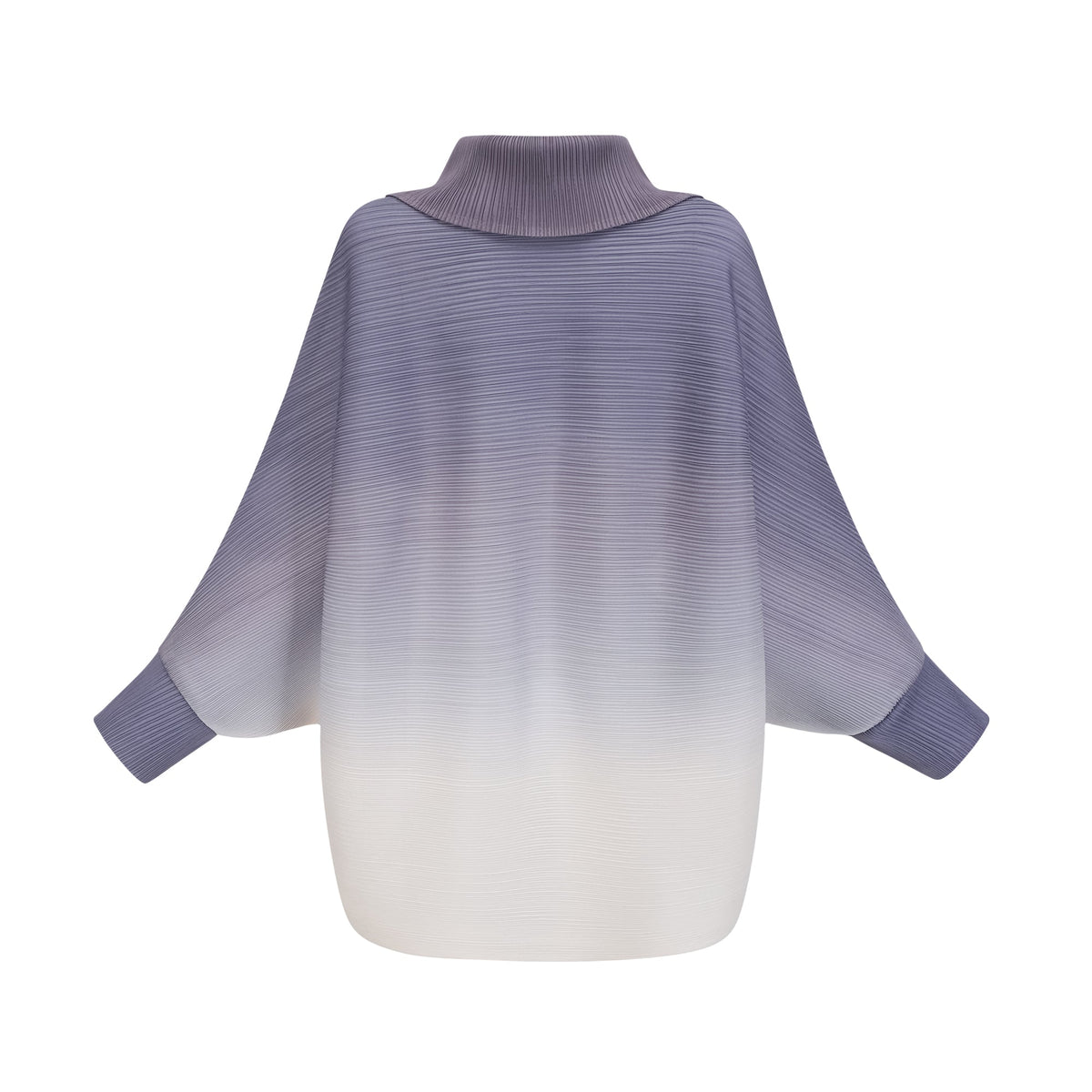 Agathe purple gradient wrinkled blouse & trousers matching set