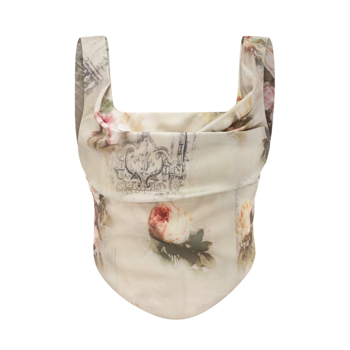 Viviane floral-print top & skirt matching set