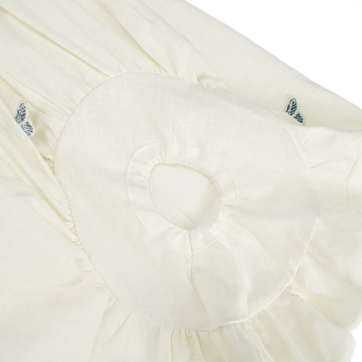 Ophélie White Butterfly Embroidered Shirt & Shorts Set