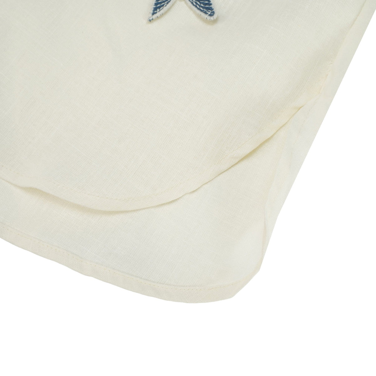 Ophélie White Butterfly Embroidered Shirt & Shorts Set
