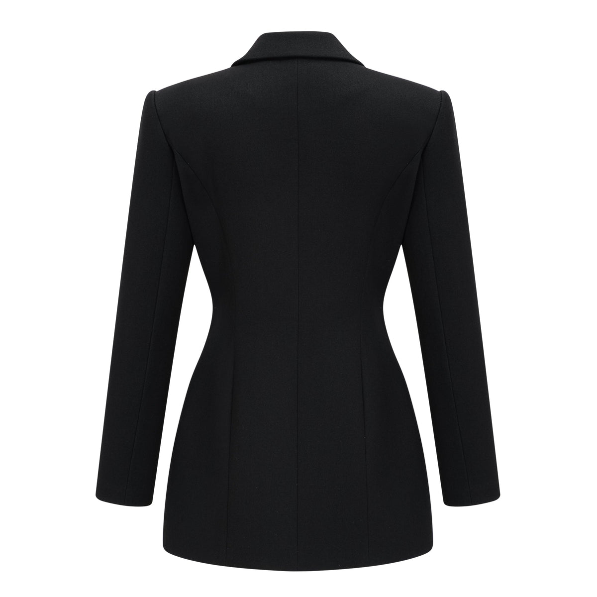 Fleur Black Blazer Mini Dress with Satin Panels (Final Sale-US Only)