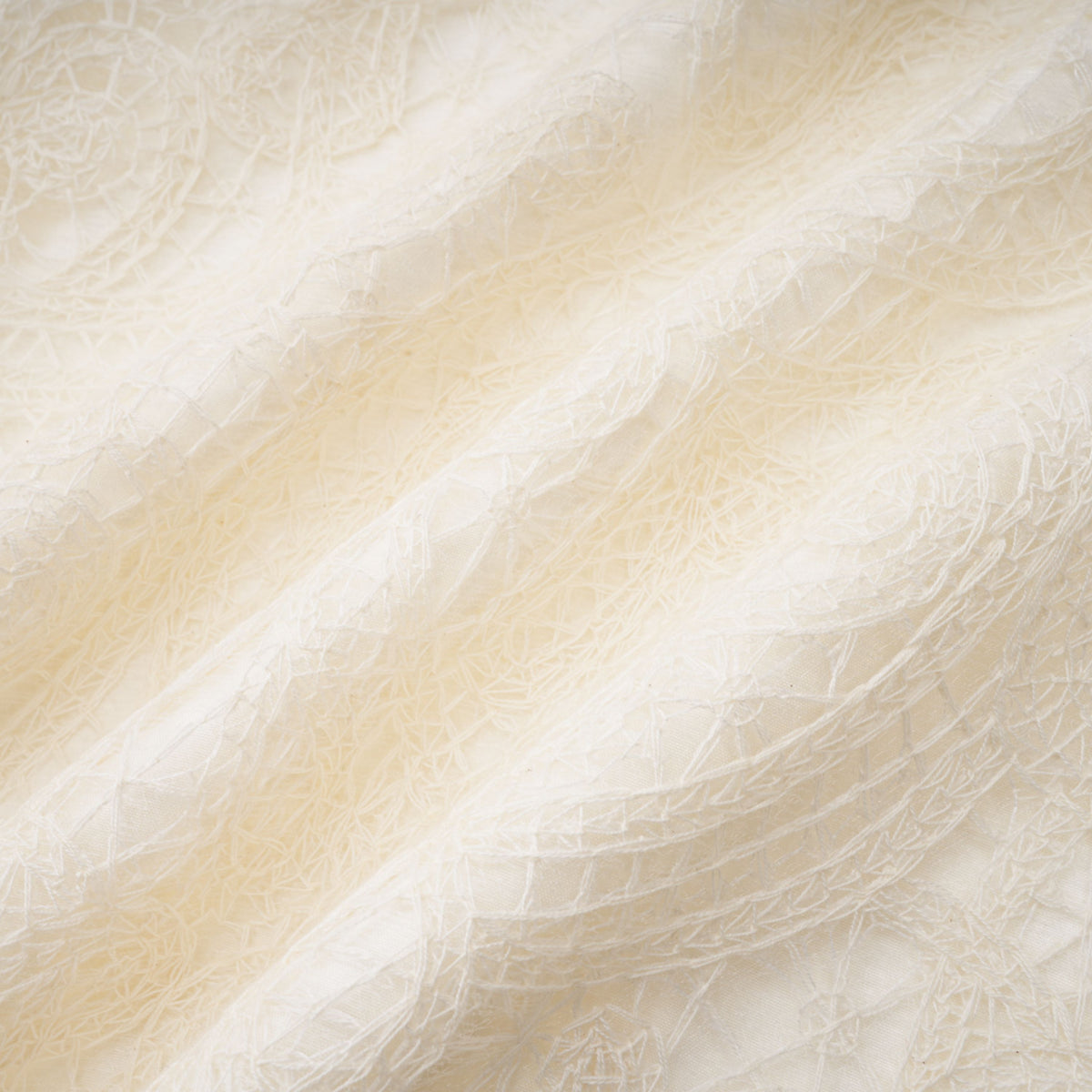 Eulalie Cream White Lace Blouse & Skirt Set