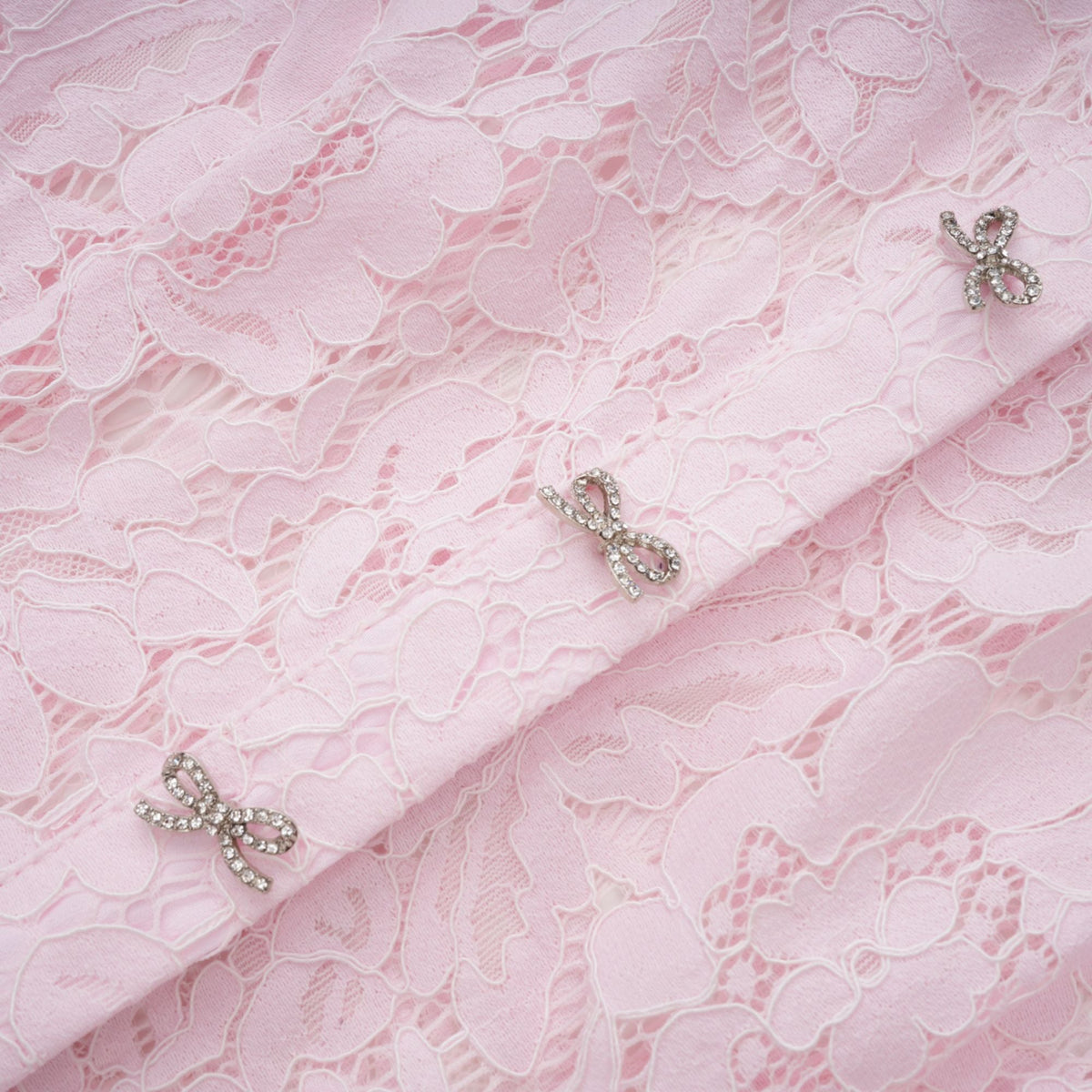 Sabine Pink Floral Lace Mermaid Midi Dress (Final Sale-US Only)