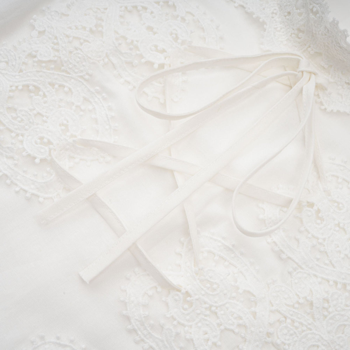 Patricia white floral-lace midi dress