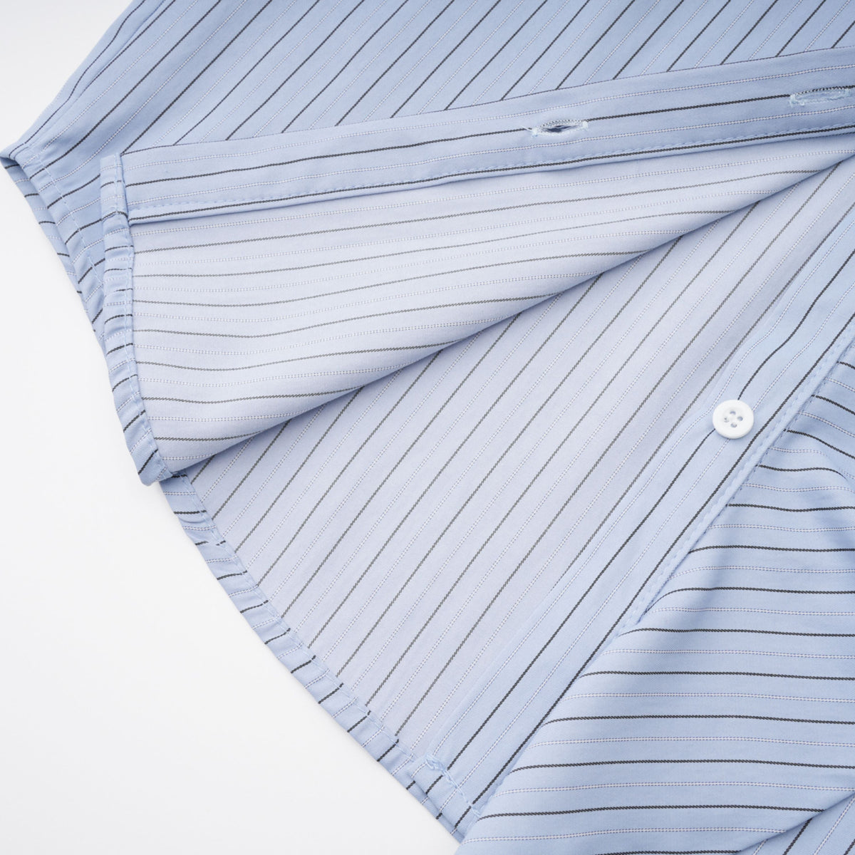 Torhild Blue 3D Petal Pinstriped Shirt
