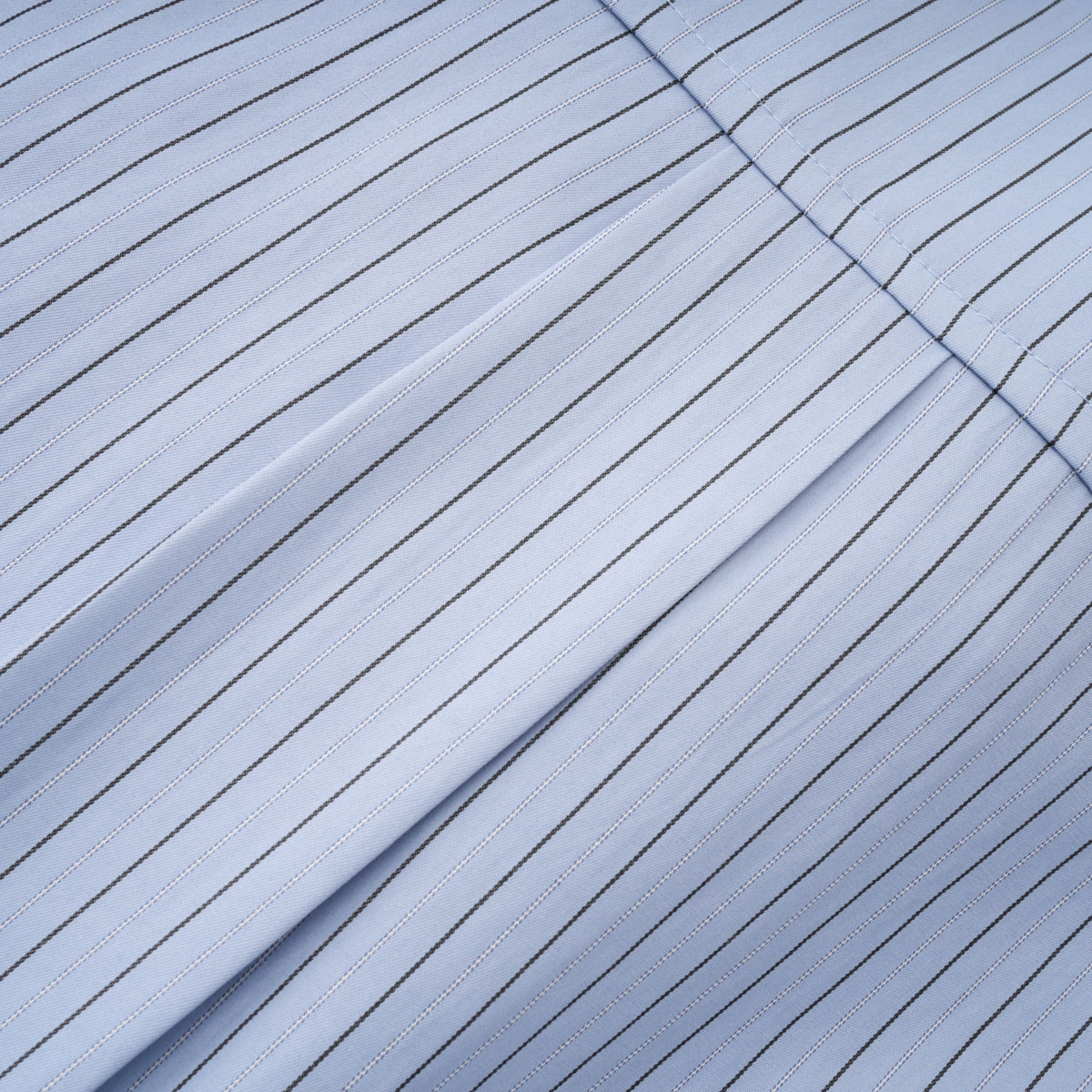 Torhild Blue 3D Petal Pinstriped Shirt