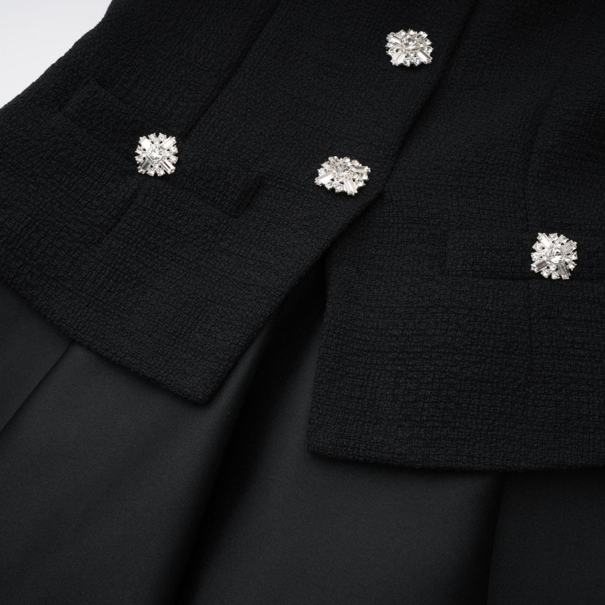 Lorelei Black High Neck Tweed Midi Dress (Final Sale-US Only)