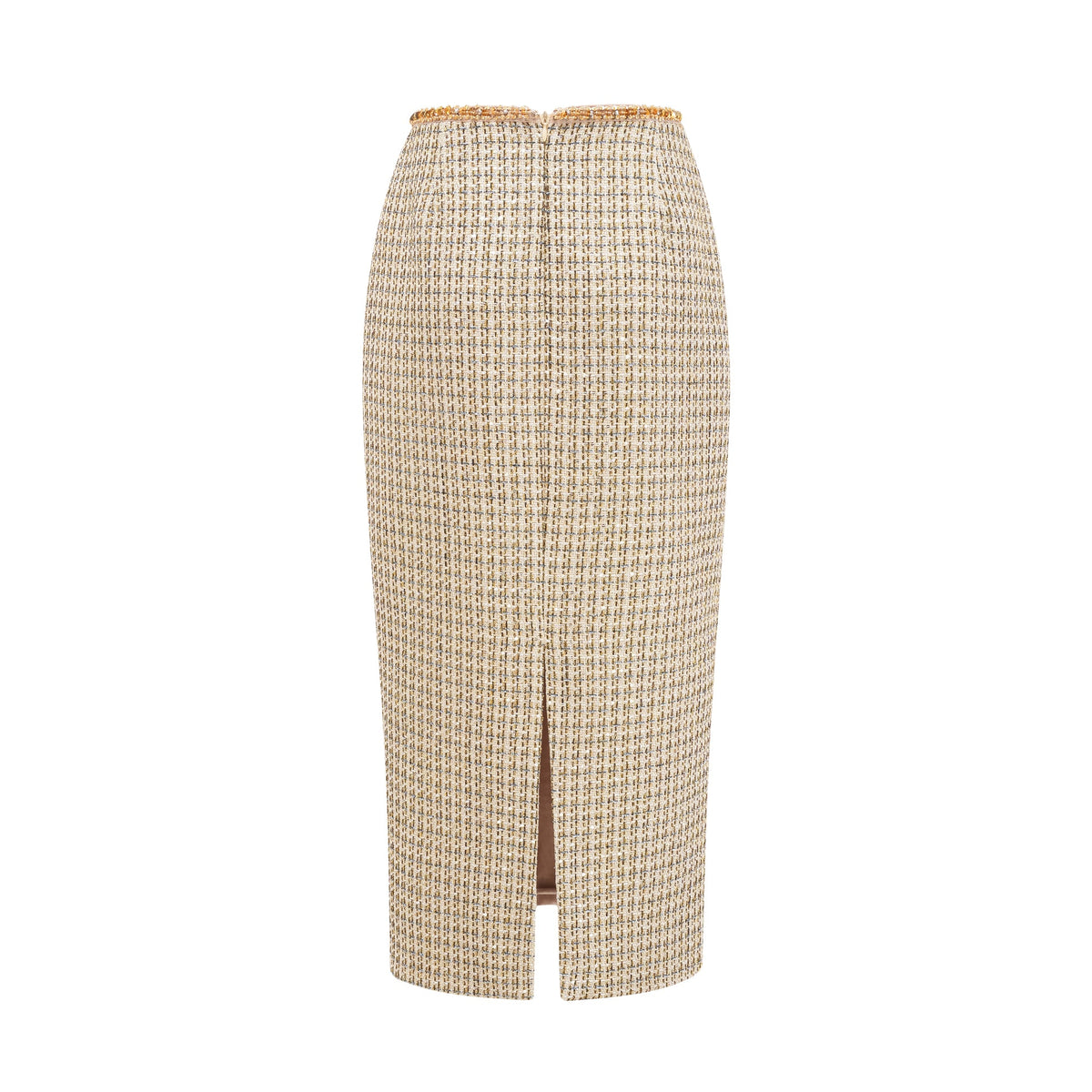 Aëlle gold tweed sequin jacket & skirt matching set
