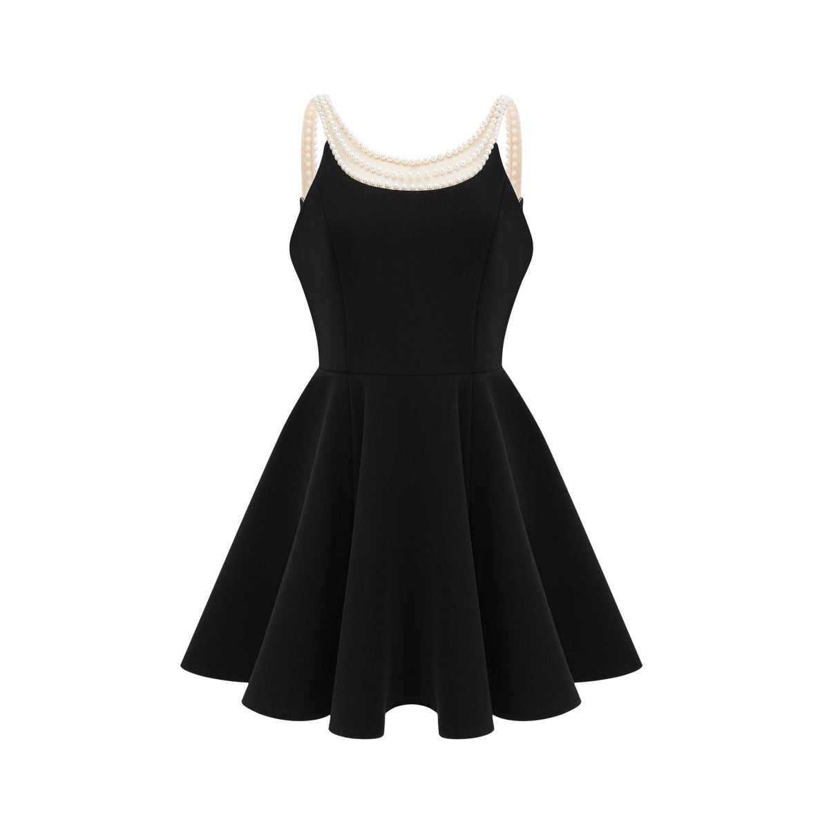 Danaé black faux-pearl-embellished mini dress (Final Sale-US Only)