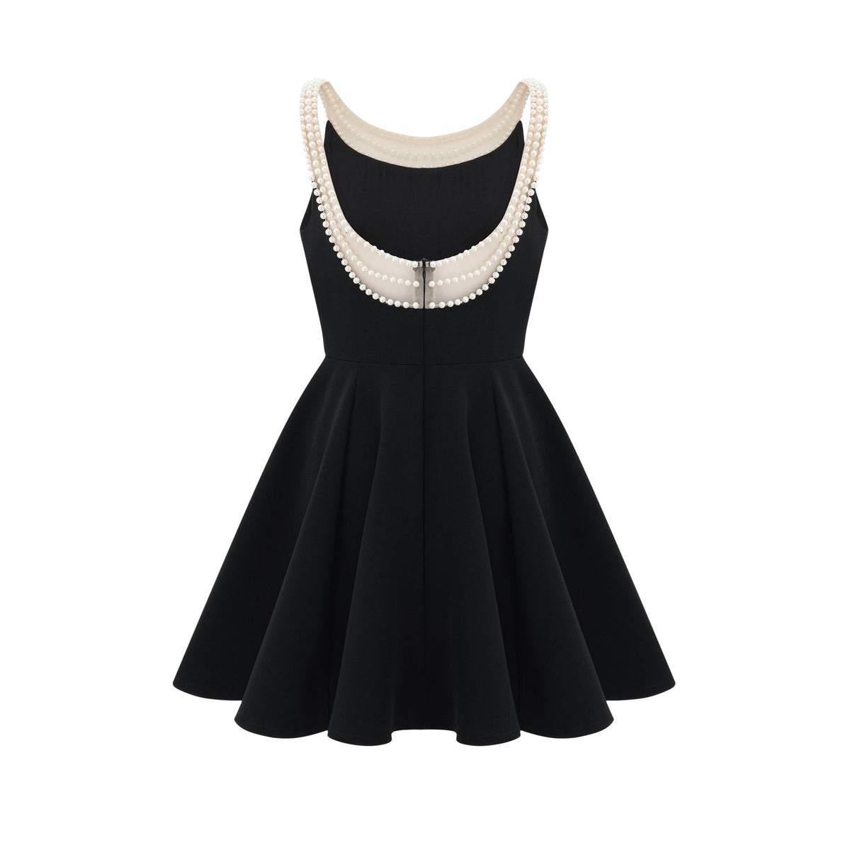 Danaé black faux-pearl-embellished mini dress (Final Sale)