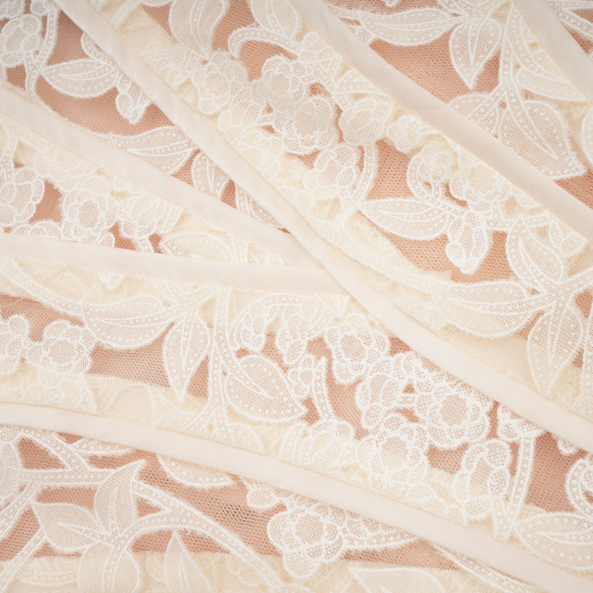 Irène neutrals lace layered corset maxi dress