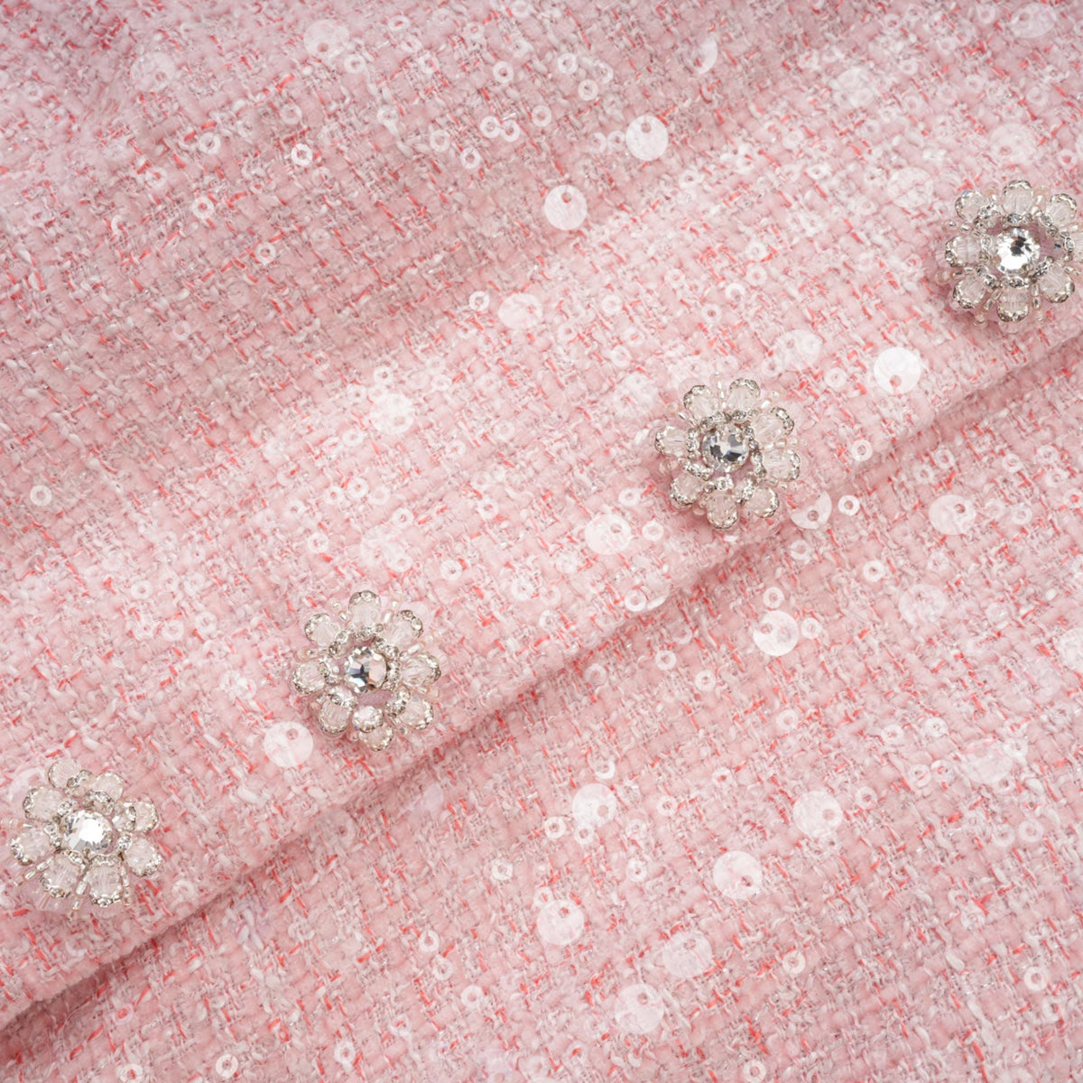Élise pink pleated embellished mini dress (Final Sale-US Only)