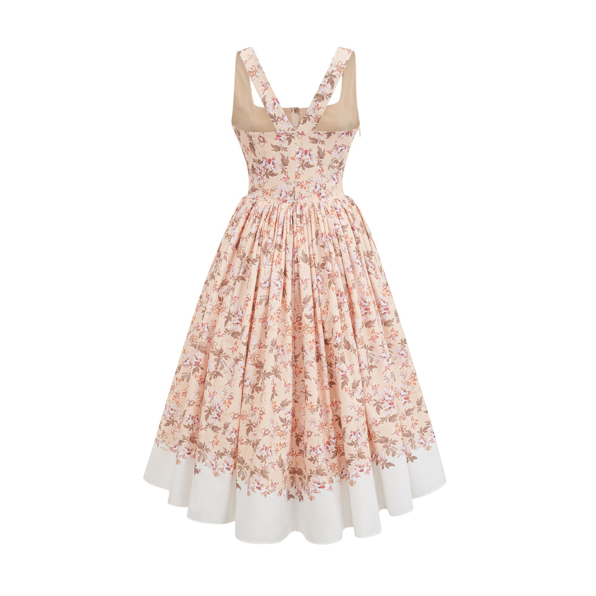 Alizée yellow floral-print buttoned midi dress