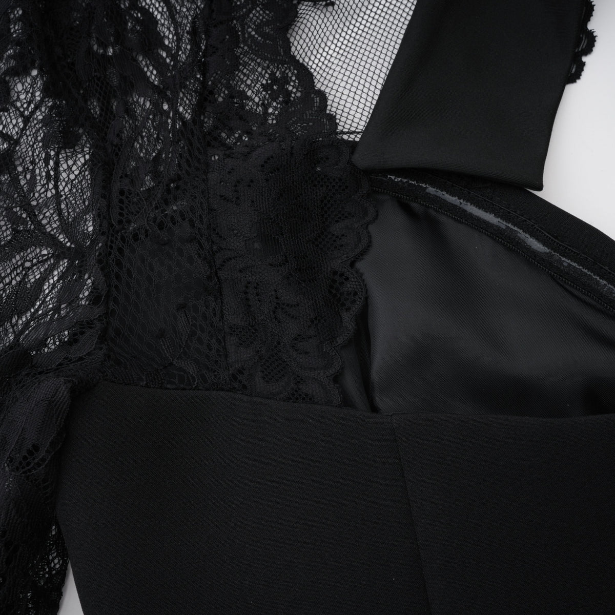 Quitterie Black Lace Panel Maxi Dress (Final Sale-US Only)