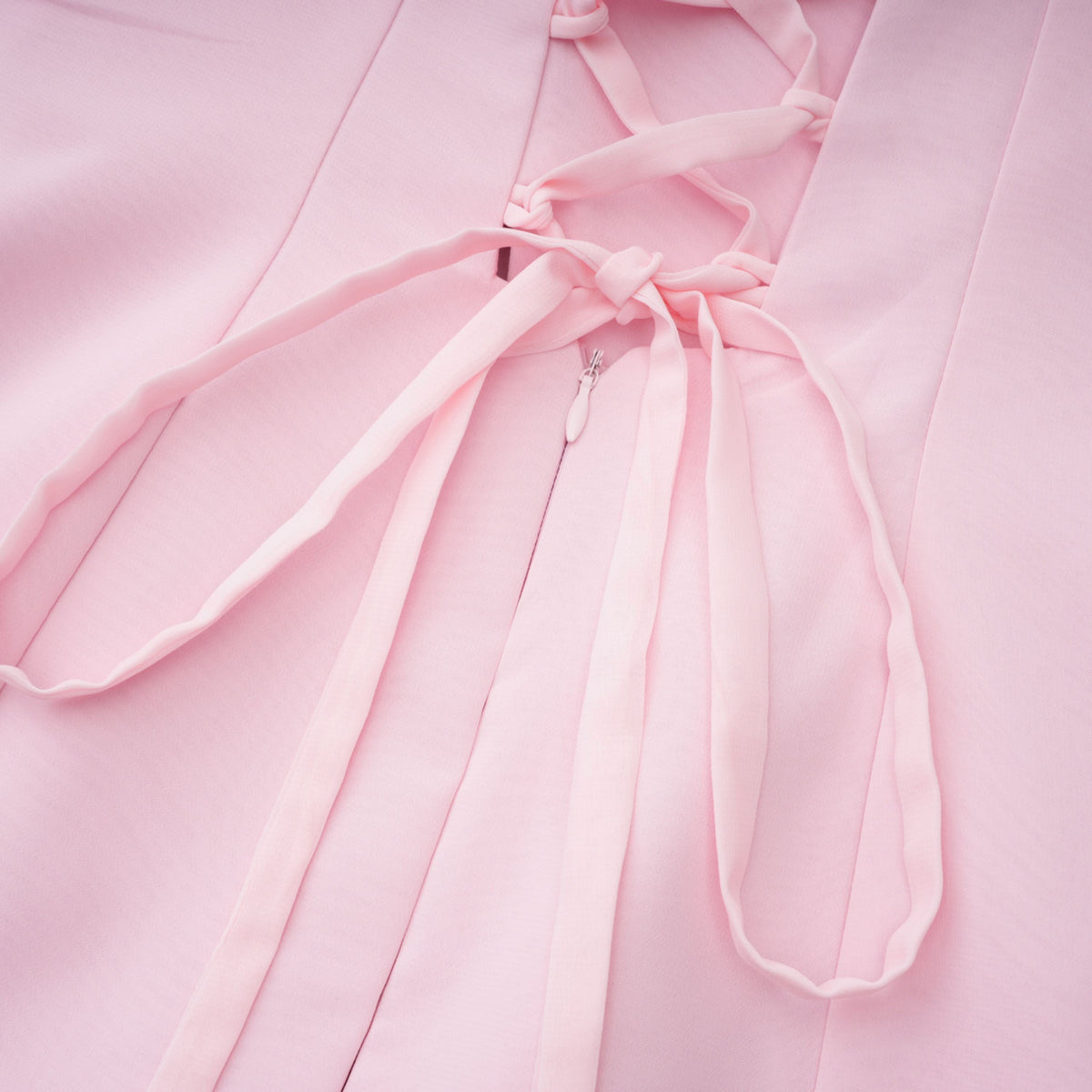 Romane Pink Strapless Corset Chiffon Maxi Dress