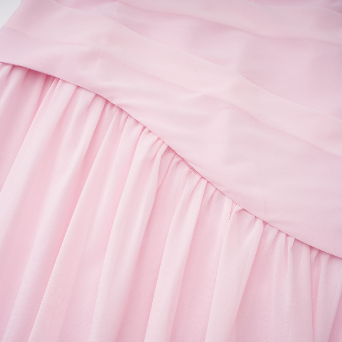 Romane Pink Strapless Corset Chiffon Maxi Dress