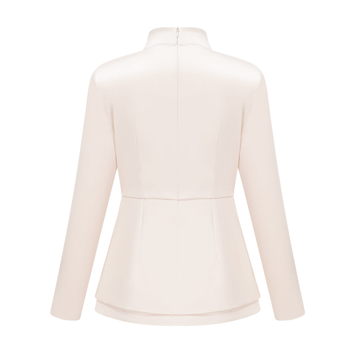 Roxanne Neutral Mock Neck Blouse & Mermaid Skirt Set