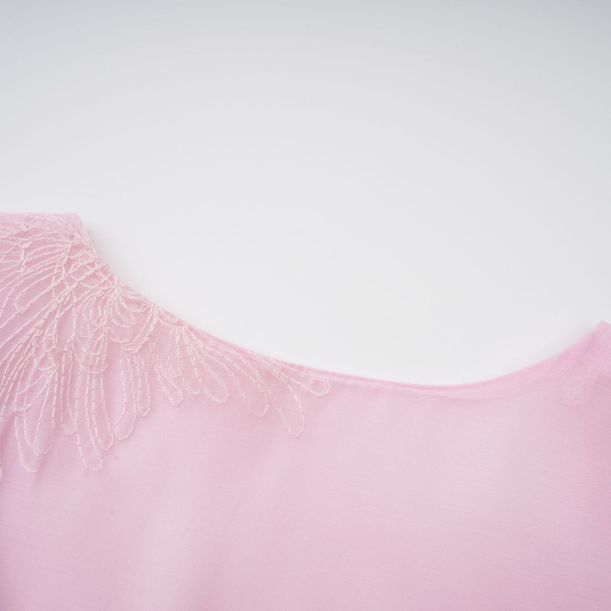Florence pink floral-embroidered layered mini dress