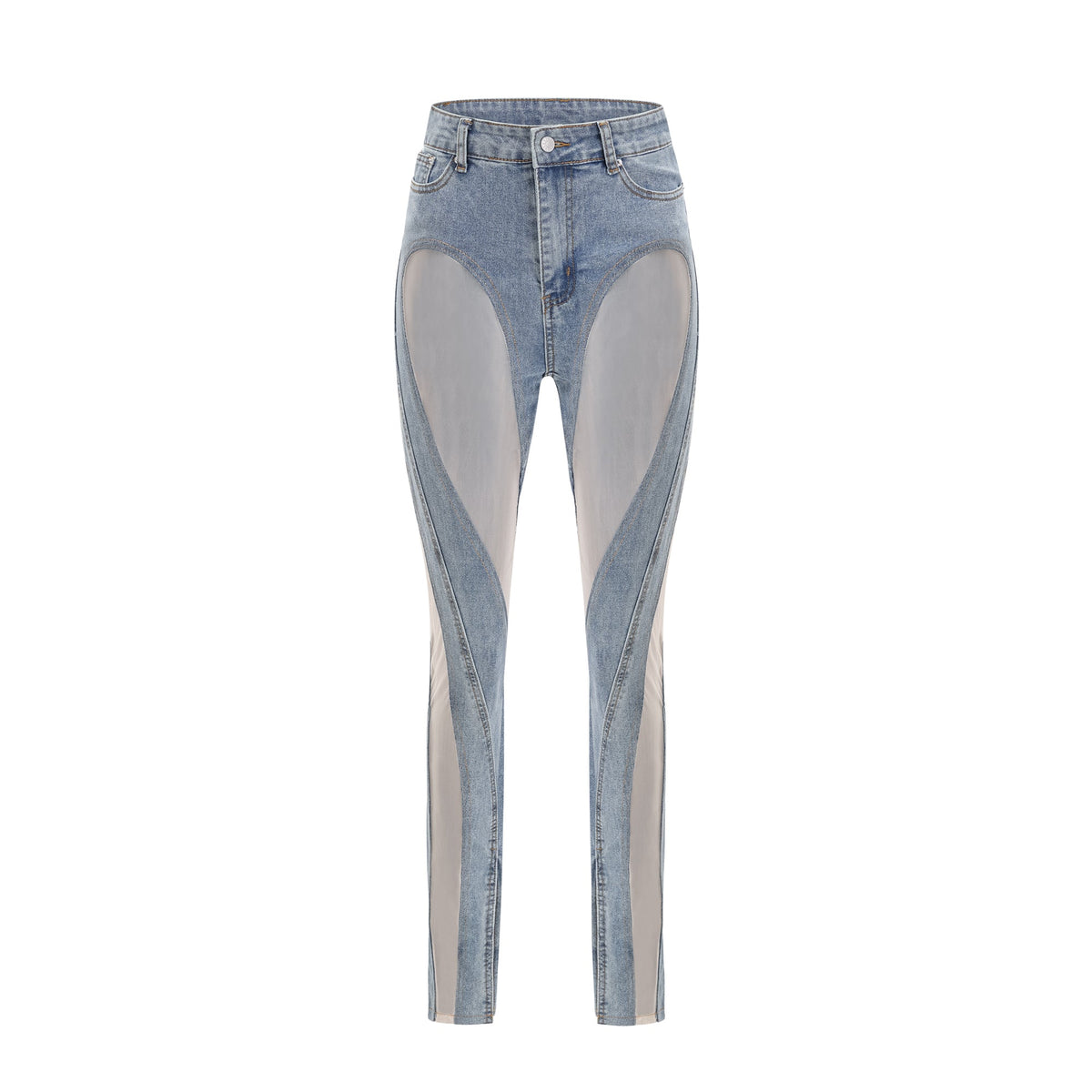 Aélis sheer-panelled jeans (Final Sale-US Only)