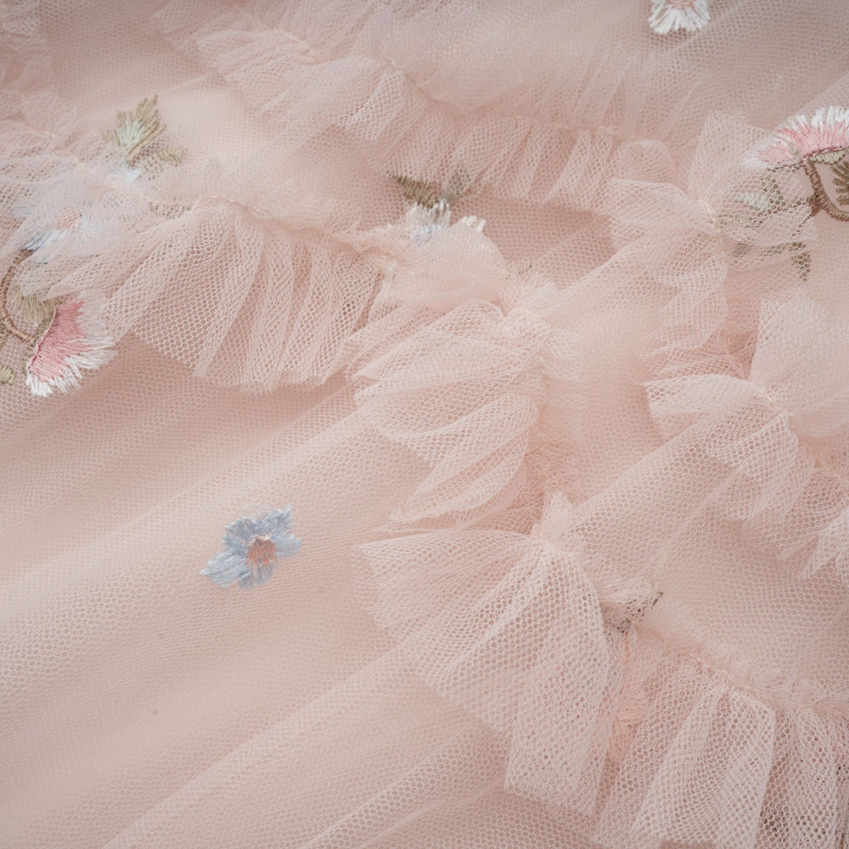 Kévina floral-embroidered tiered ruffled midi dress (Final Sale-US Only)
