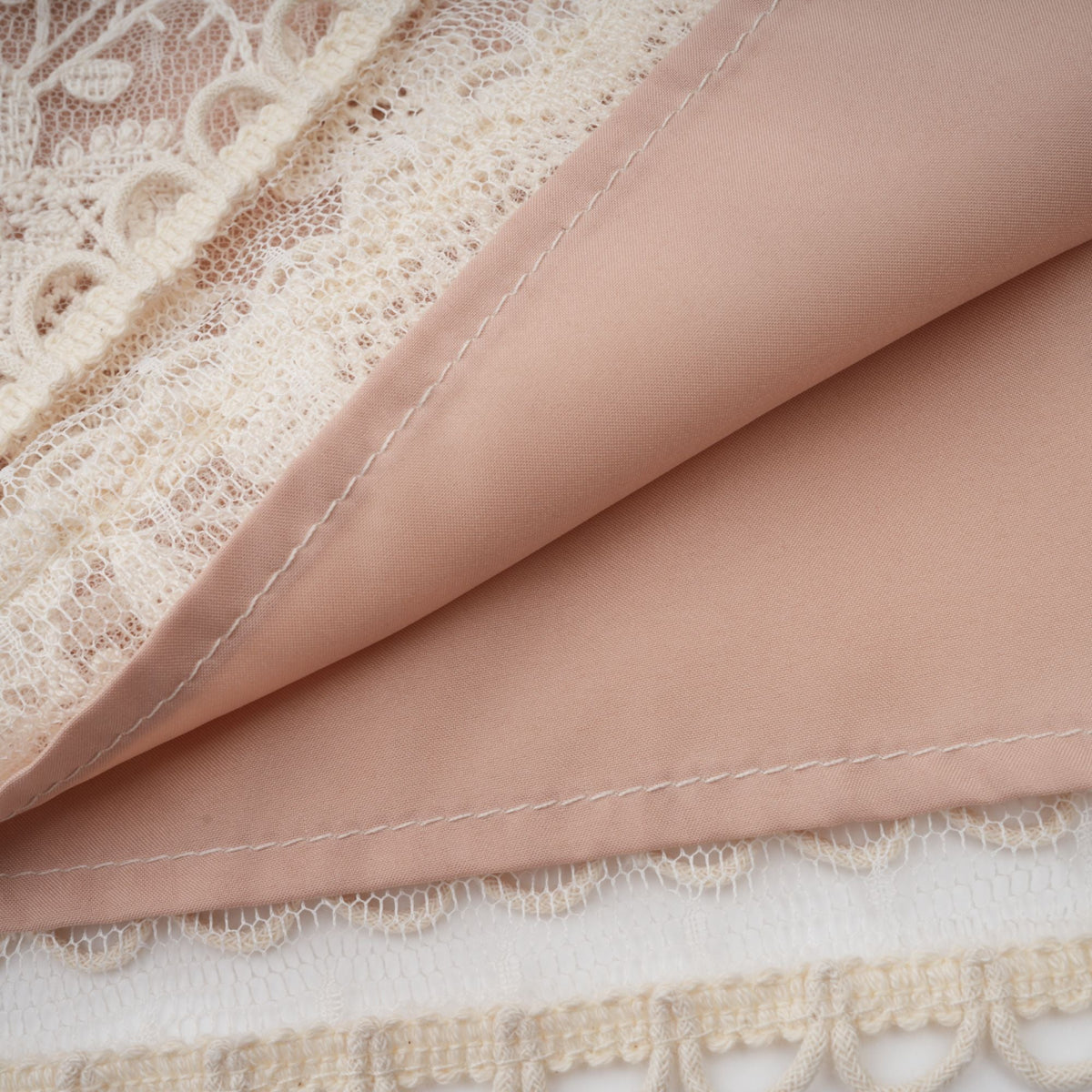 Fleur floral-embroidered lace midi dress in Neutrals