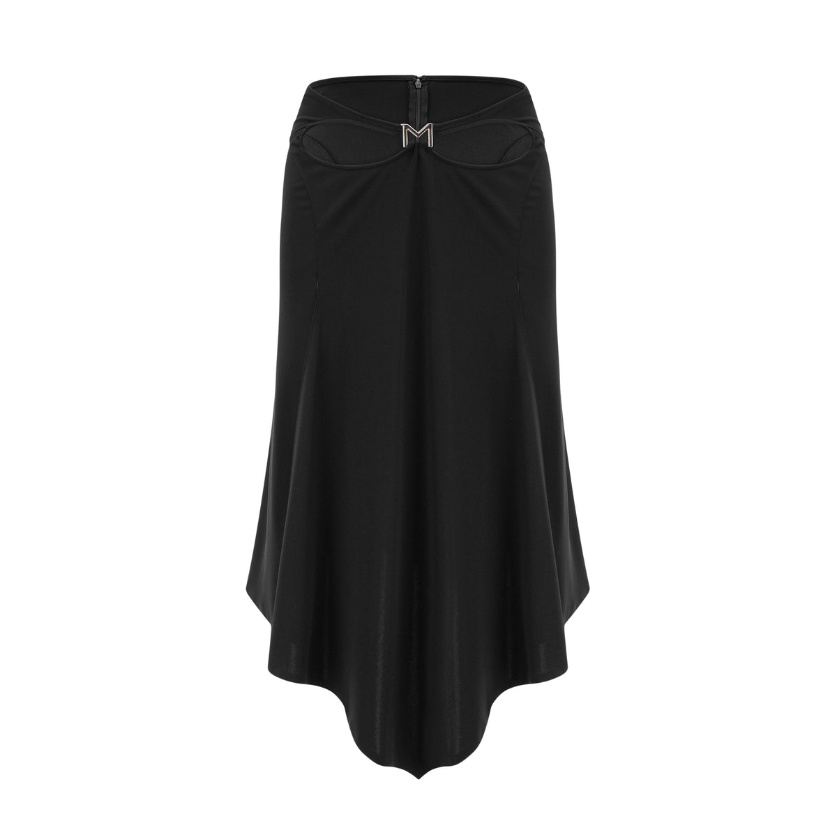 Caribe logo-plaque midi skirt - Black