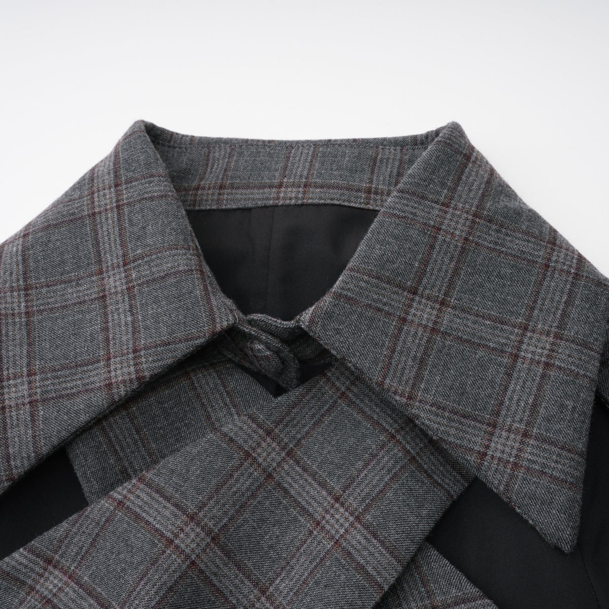 Serena Grey Cut Out Checked Blazer & Skirt Set (Final Sale)