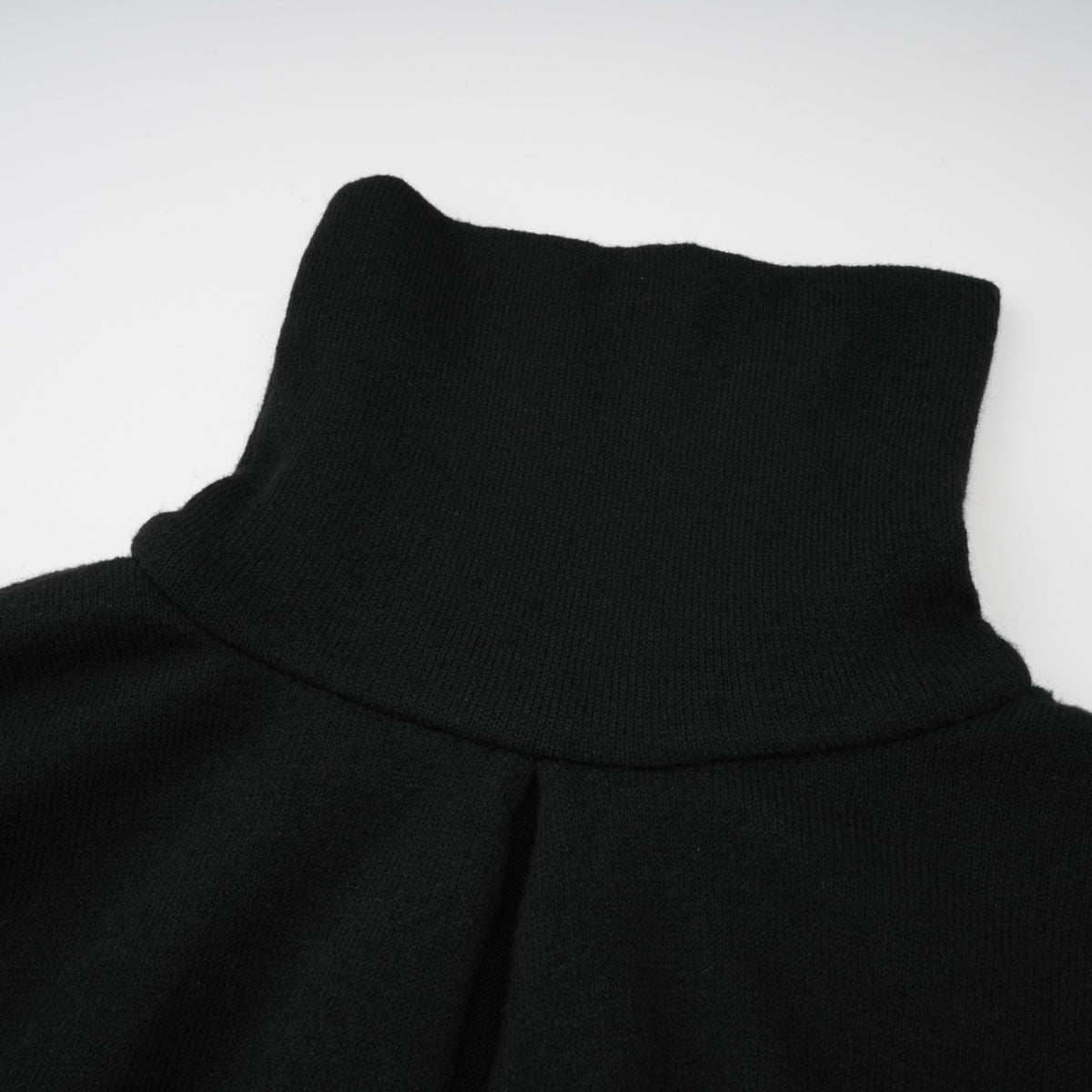 Filomena Black Layered Asymmetrical Knit Cape Top (Final Sale)