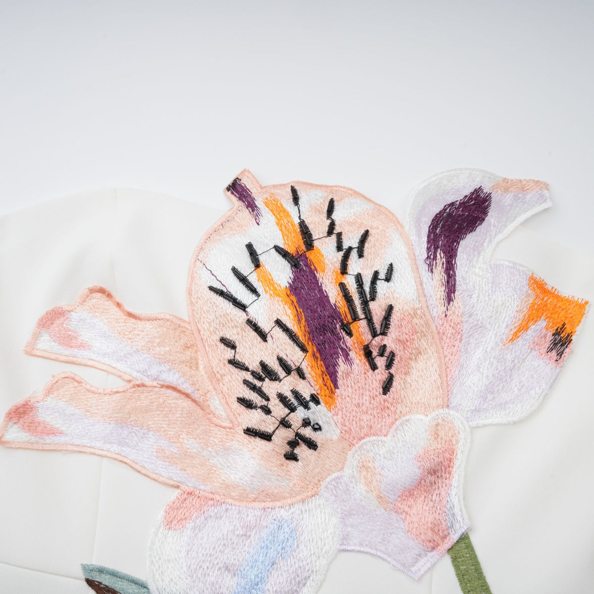 Automne White Floral Embroidered Mini Dress