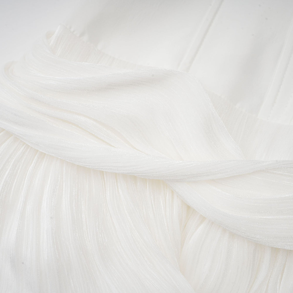 Rosier fully-pleated cinched mini dress in White (Final Sale-US Only)