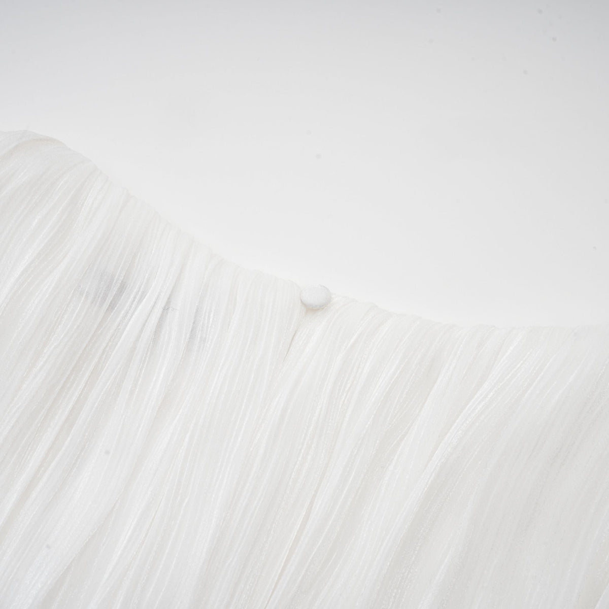 Rosier white fully-pleated cinched mini dress